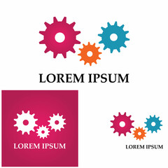 Gear logo icon design vector background template