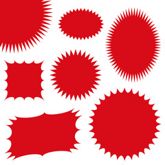 爆発　見出し　セット　赤