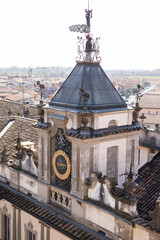 Fototapeta na wymiar beautiful castle clock tower in the old town