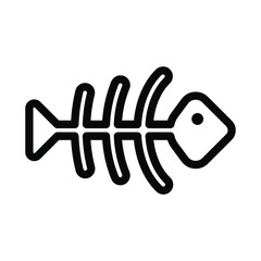 fish bone icon illustration vector graphic