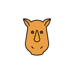 rhinoceros line icon. Element of jungle for mobile concept and web apps illustration. Thin line