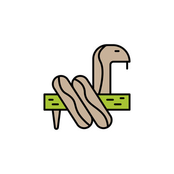 snake line icon. Element of jungle for mobile concept and web apps illustration. Thin line