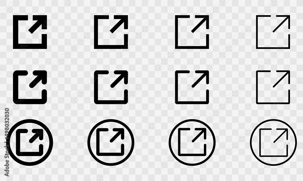 Poster set with share vector icons. share line icons on transparent background. vector 10 eps.