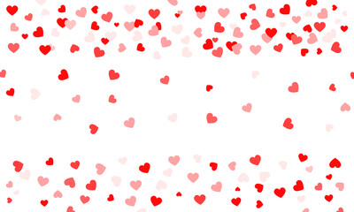 Fototapeta na wymiar Abstract background with red hearts. Heart love vector background. Romantic pattern. Happy valentine day.