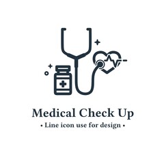 health check icon isolated on a white background.  vector illustration health check symbol for web and mobile apps.