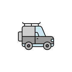 off road car line icon. Element of jungle for mobile concept and web apps illustration. Thin line