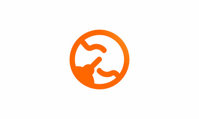 Vector logo combining pen and circle