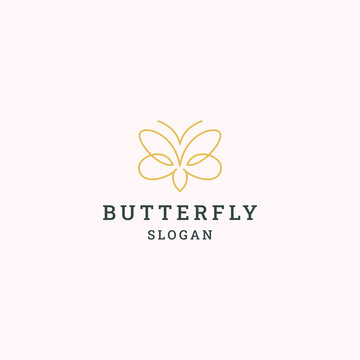 Butterfly logo icon design template