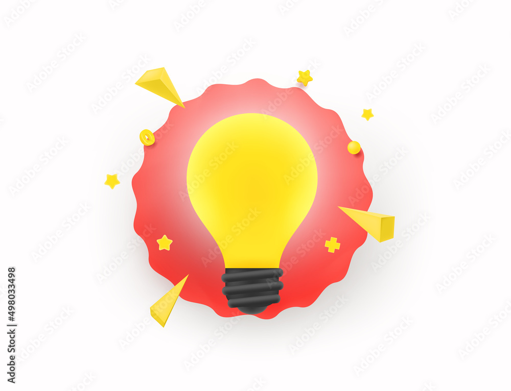 Poster idea vector concept. 3d vector illustration