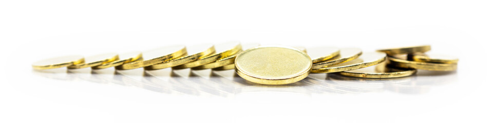 banner or header with gold coins and jewelry