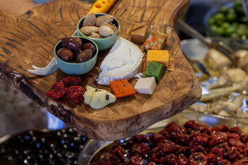 Cheese and vegetable platter 