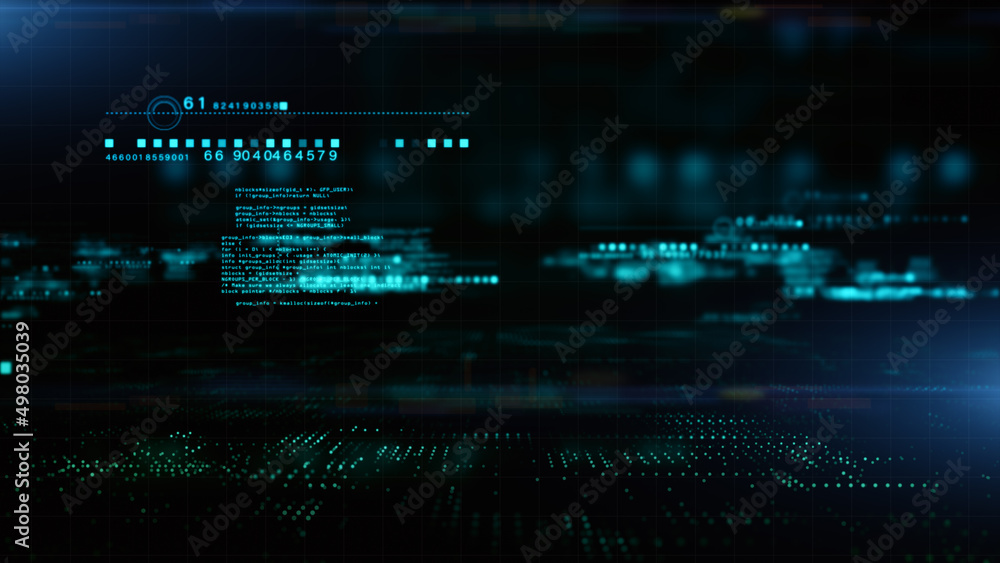 Poster digital cyberspace and digital data network connections. high speed connection and big data analysis