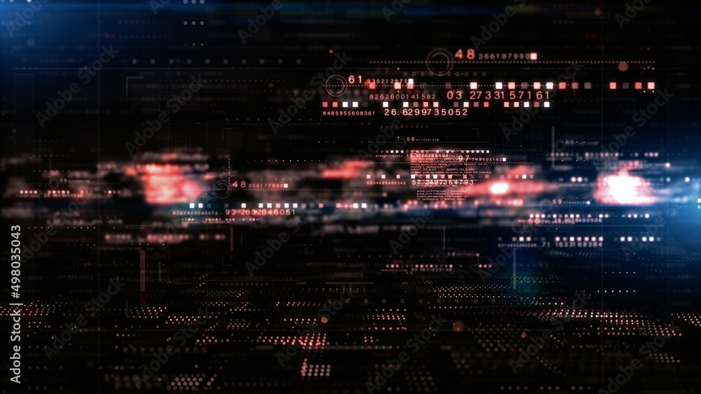 Poster Digital Cyberspace and Digital Data Network Connections. High Speed Connection and Big Data Analysis, Technology Environment Digital Matrix Abstract Background. 3d Rendering