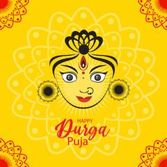 Durga Puja Indian festival banner