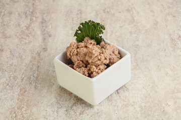 Liver pate in the bowl