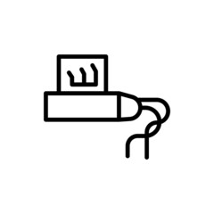 Tefillin line color icon. Isolated vector element.