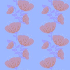 Floral seamless leaves branches pattern for fabrics and packaging and gifts and linens and kids and wrapping paper