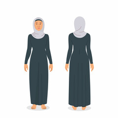 Indian Muslim women wearing hijab | Muslim woman standing side pose | Arabian Muslim women wearing hijab
