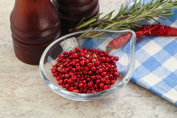 Red pepper corn seeds aroma