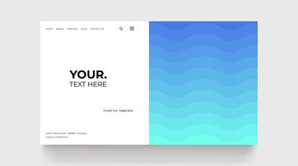 Summer landing page for web, banner.