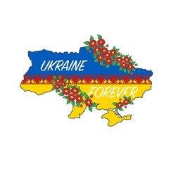 Ukraine forever map background