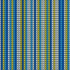 Seamless Ukrainian color vertical lines knitting