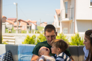 Obraz premium Brother is caring for his sister