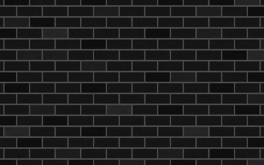 Fototapeta na wymiar 黒色のレンガの塀の背景イラスト