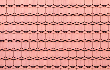 New red roof tiling, background
