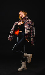 Sexy female posing in studio