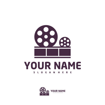 Cinema logo vector template, Creative Film Strip Cinema logo design concepts