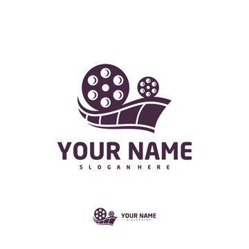 Cinema logo vector template, Creative Film Strip Cinema logo design concepts