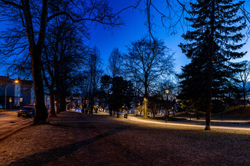 night in the park, Santhanshaugen, Oslo, Norway