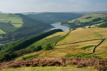 Views from a footpath going to a Coach and Horses Rock Formation and Salt Cellar Derwent Edge