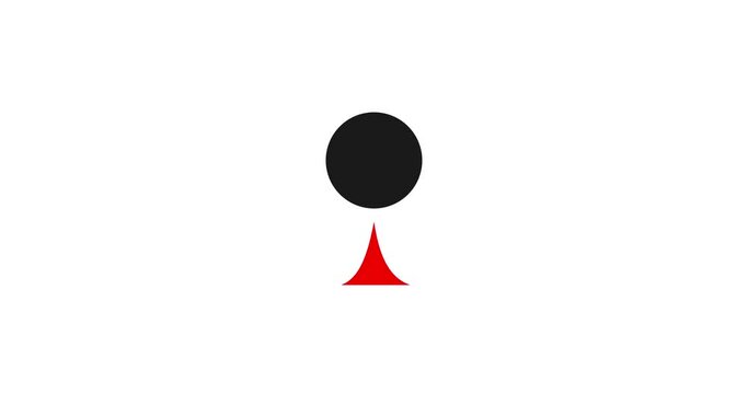 Card suit icons loading animation. Concept logo animation for online casino or bet. Clubs to spades to hearts to diamonds morphing.