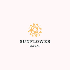 Fototapeta na wymiar Sun flower logo icon design template vector illustration