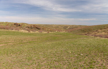 Obraz premium Guberlinsky mountains, Orenburg region, Southern Urals, Russia.