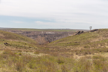 Obraz premium Guberlinsky mountains, Orenburg region, Southern Urals, Russia.