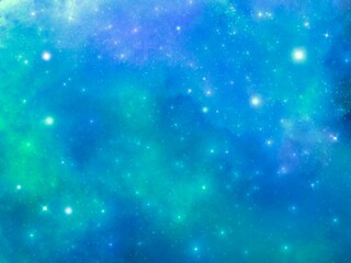 星空の水彩背景素材