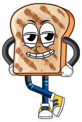Toast with arms and legs
