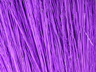 The texture of a large number of dried stems of a shrub folded together. Bright purple color. Closeup