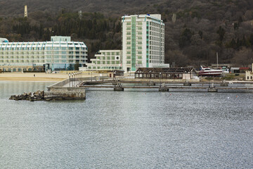 Goldstrand Hotels und Anlegesteg