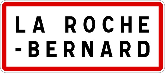 Panneau entrée ville agglomération La Roche-Bernard / Town entrance sign La Roche-Bernard
