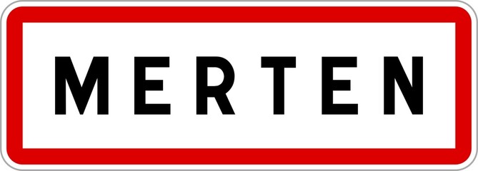 Panneau entrée ville agglomération Merten / Town entrance sign Merten