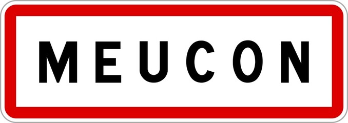 Panneau entrée ville agglomération Meucon / Town entrance sign Meucon