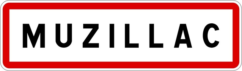 Panneau entrée ville agglomération Muzillac / Town entrance sign Muzillac