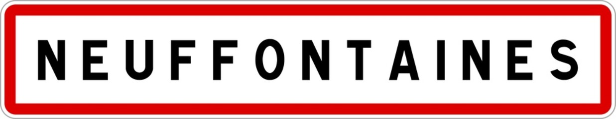Panneau entrée ville agglomération Neuffontaines / Town entrance sign Neuffontaines