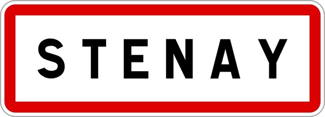 Panneau entrée ville agglomération Stenay / Town entrance sign Stenay