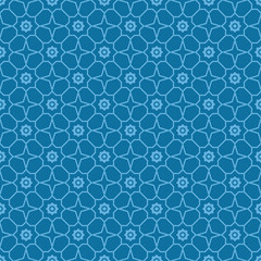seamless blue islamic pattern design template vector