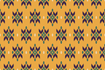 Ethnic oriental ikat seamless pattern traditional. Fabric Indian style. Design for background, wallpaper, vector illustration, fabric, clothing, carpet, textile, batik, embroidery.